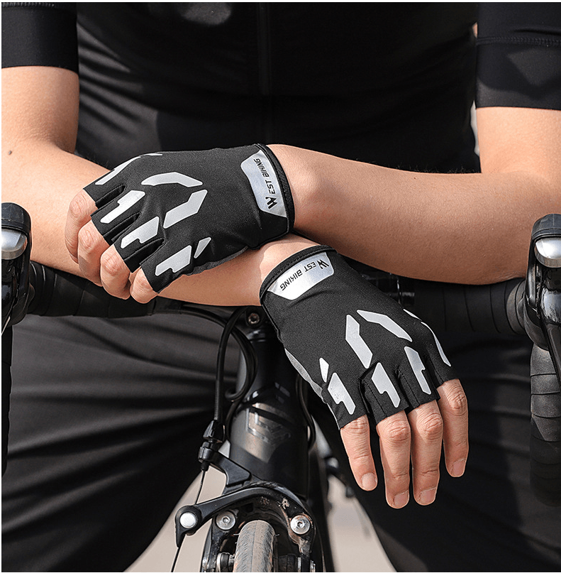 West Biking - Reflective Short Fingers Gloves - SuperSelect MKT