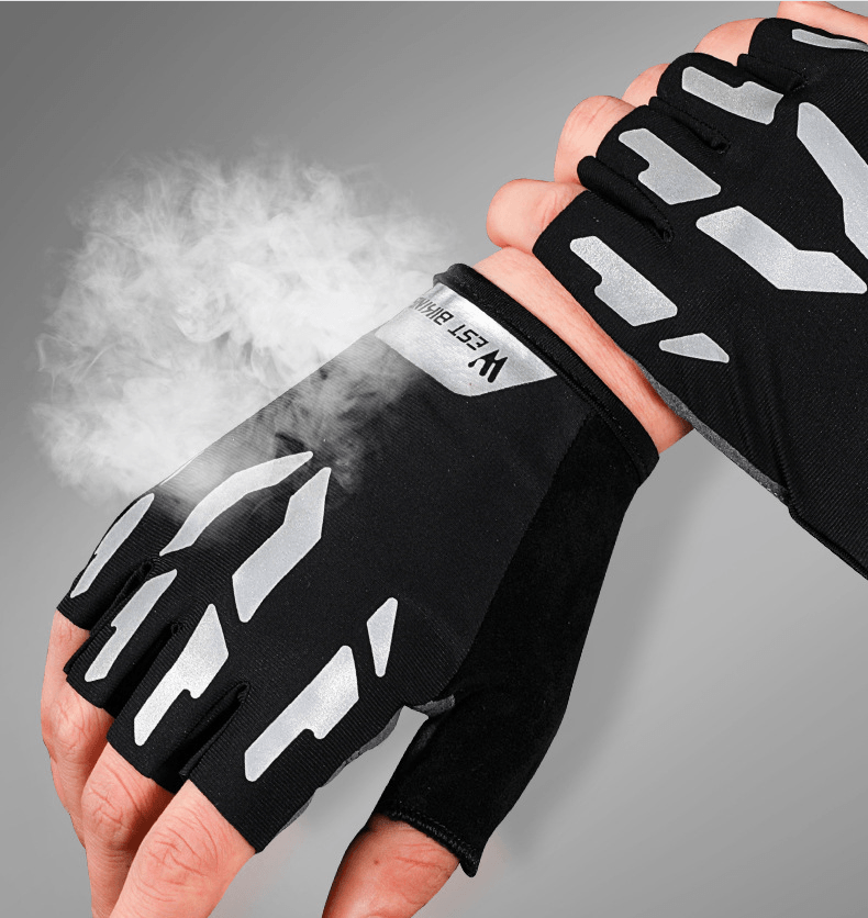 West Biking - Reflective Short Fingers Gloves - SuperSelect MKT