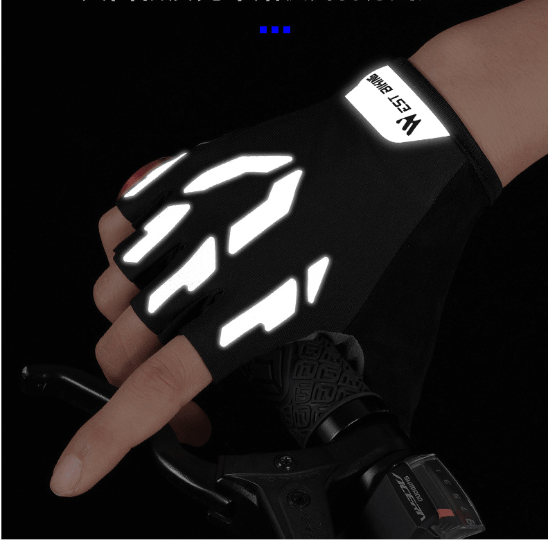 West Biking - Reflective Short Fingers Gloves - SuperSelect MKT