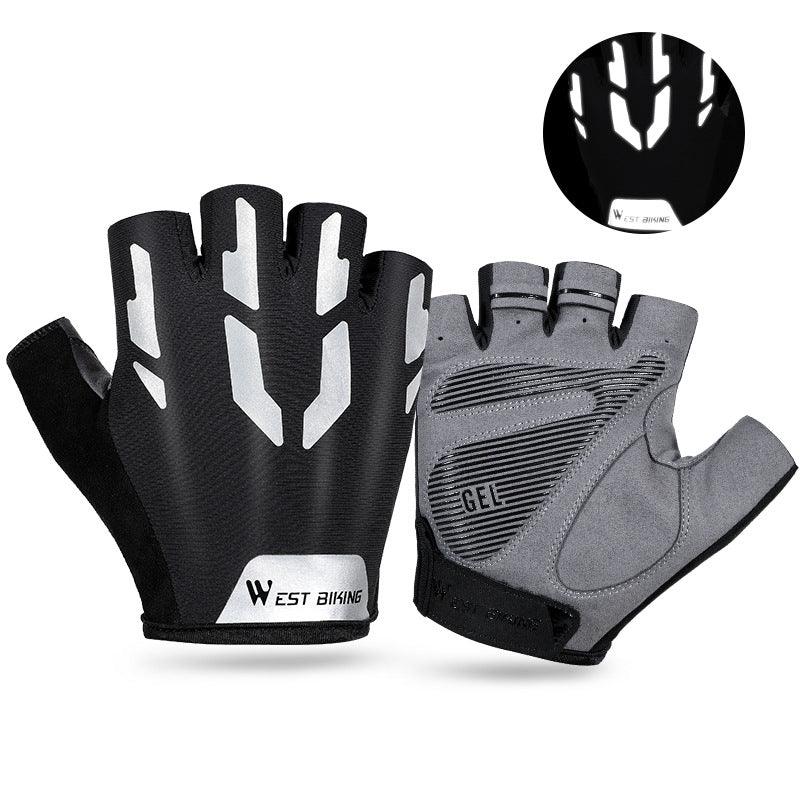 West Biking - Reflective Short Fingers Gloves - SuperSelect MKT