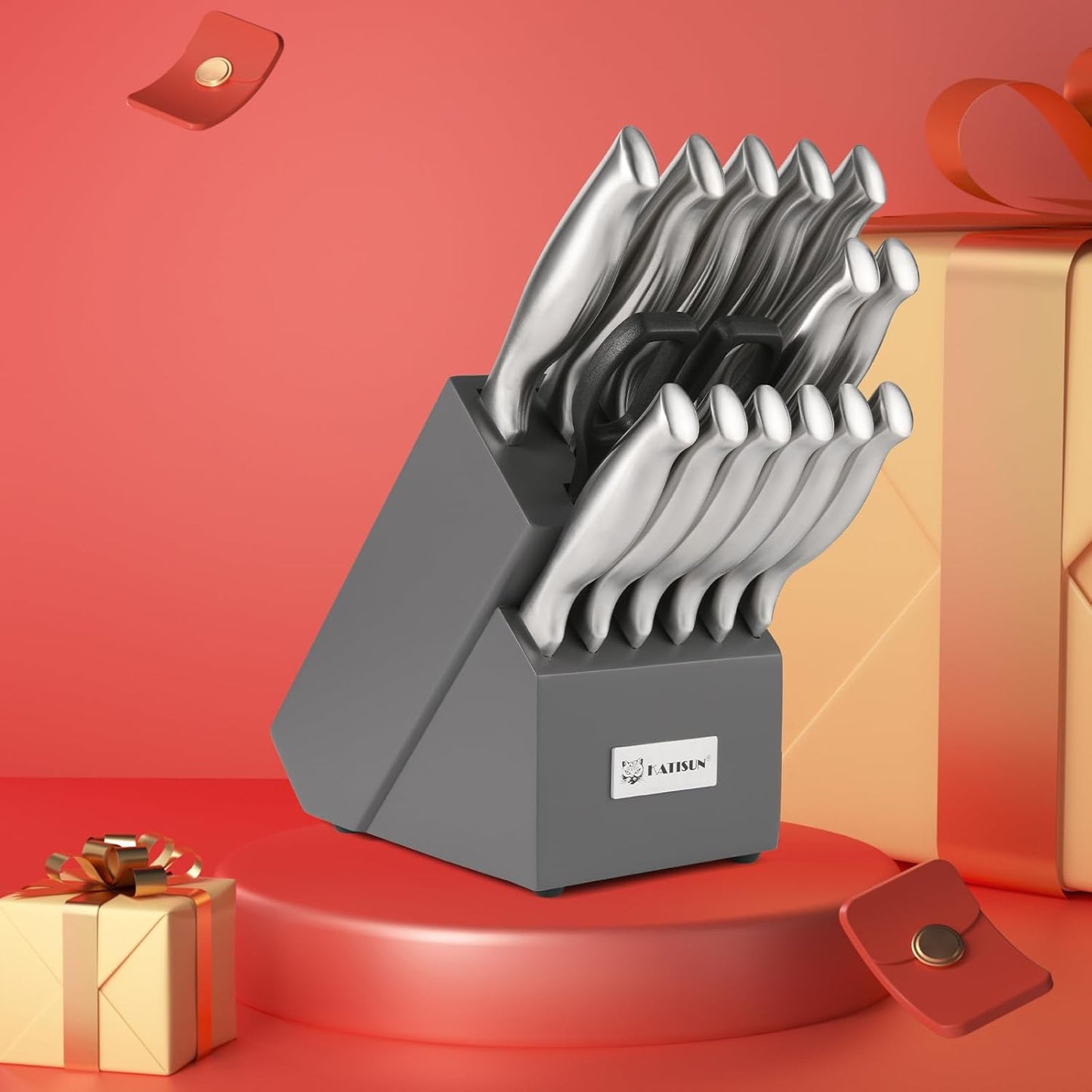 Kitchen Knife Set, 15 Pieces