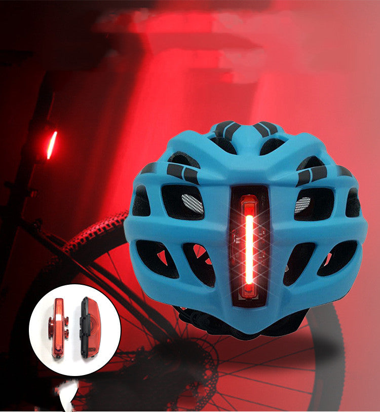 Bicycle helmet with taillight warning light glowing insect screen - SuperSelect MKT