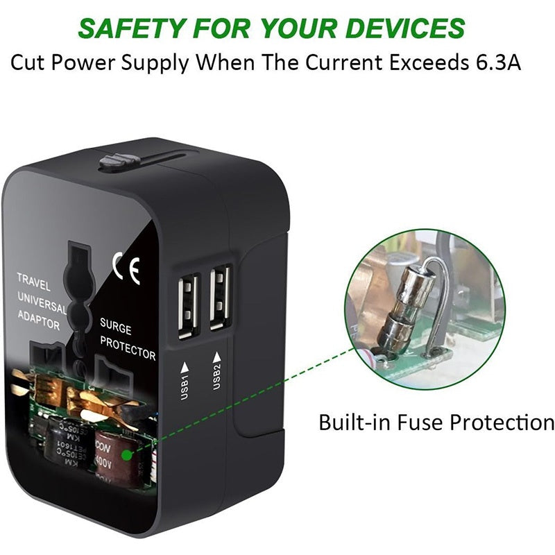 Travel Adapter With USB C, Universal All In One