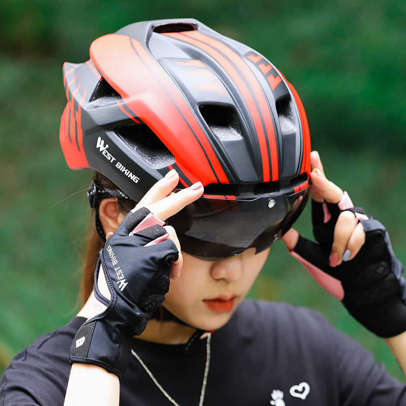 Cycling Helmet Integrated With Goggles Helmet Mountain Road Bike Helmet Equipment - SuperSelect MKT