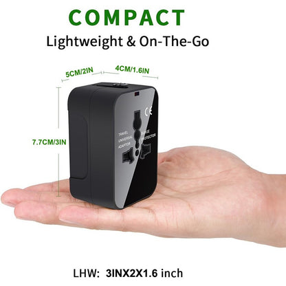 Travel Adapter With USB C, Universal All In One