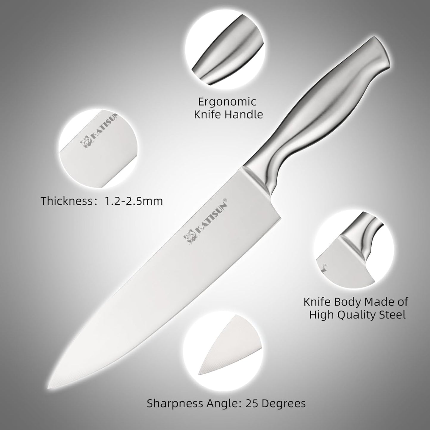 Kitchen Knife Set, 15 Pieces
