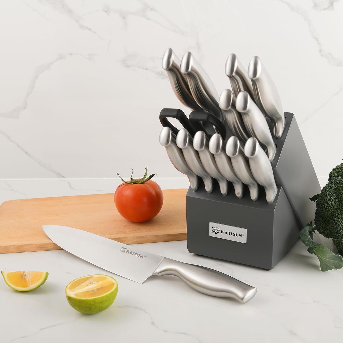 Kitchen Knife Set, 15 Pieces